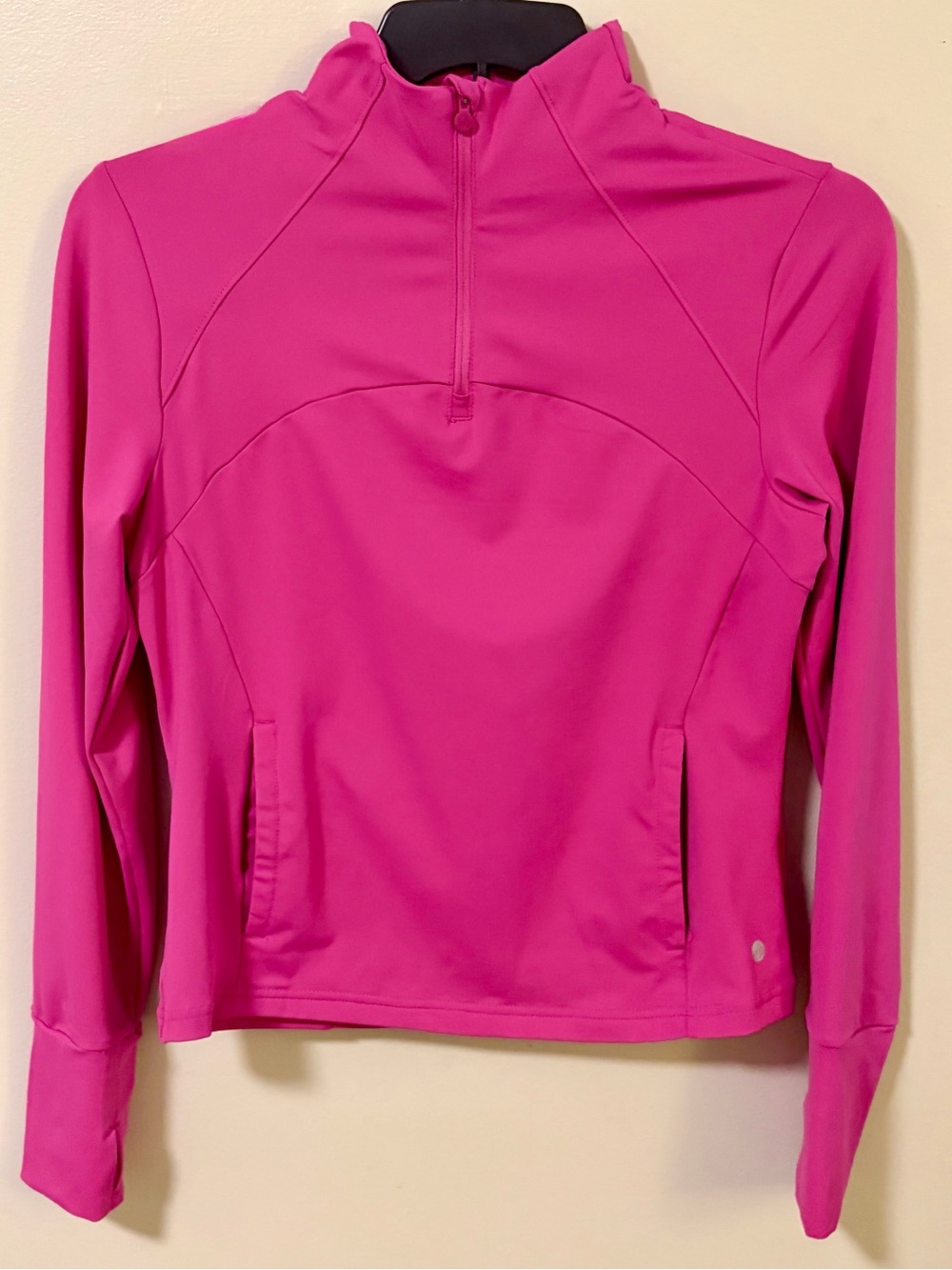 Apana Women’s Performance Fuchsia Long Sleeve 1/2-Zip Pullover size M